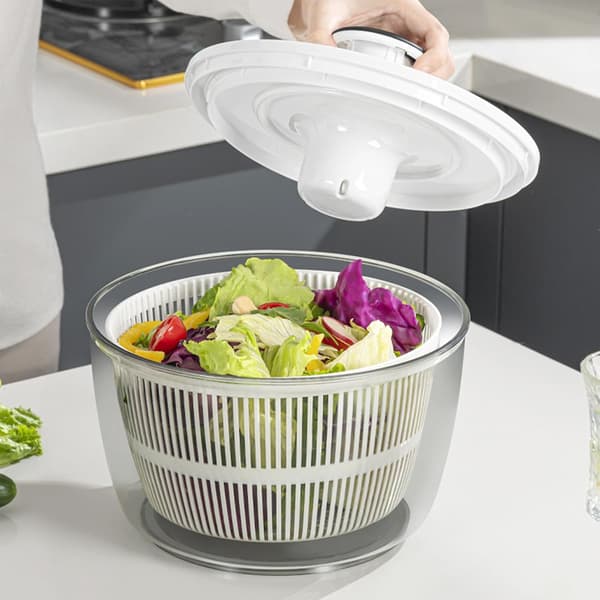 Grönsaksslunga, Salladsslunga Grönsaksdehydrator - 5L Köksgrönsaksslunga, Snabb dränering för frukttvätt och dränering