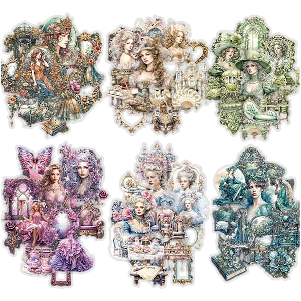 90 stk Vintage Stickers Sæt Scrapbooking Stickers Dekorative Album Stickers Æstetiske Stickers til Bullet Journal Tilbehør