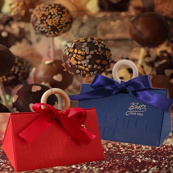 12 Presentaskar, Godisaskar, Presentaskar för Godis, Choklad, Kakor, Perfekt för Bröllop, Examen red