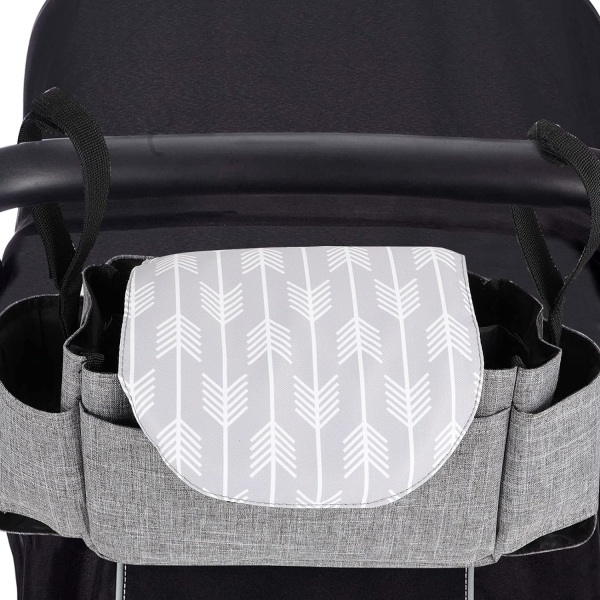 Baby Stroller Organizer Bag med koppholdere Bleieoppbevaringspose Buggy Organizer