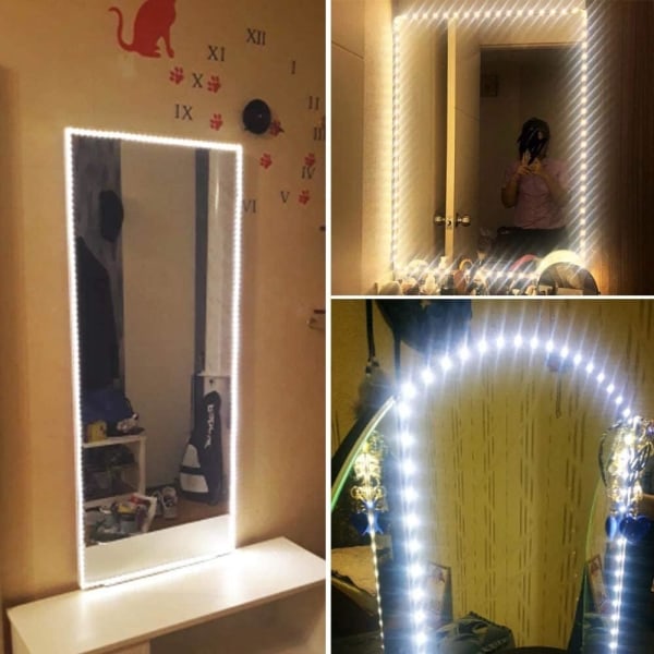 LED-spegellampa, dimbar LED-list för sminkbord, lämplig för sminkningsspeglar 1 meter