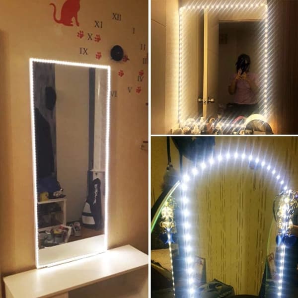 Led speil lys, Led forfengelighet lys stripe, dimbar, egnet for sminke speil 1 meter