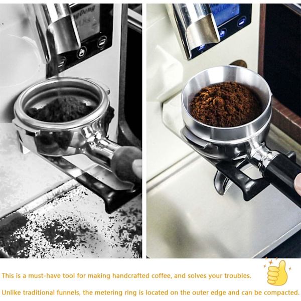 Kaffe doseringsring i aluminium - universell doseringstrakt for espressokvern