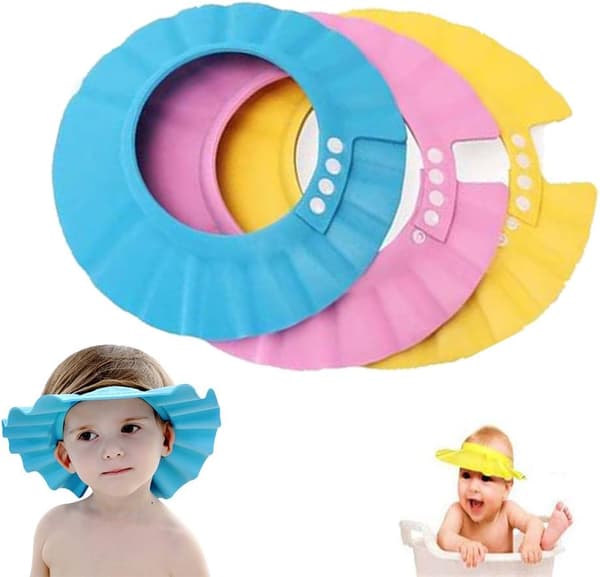 Baby badehætte, blå, gul)