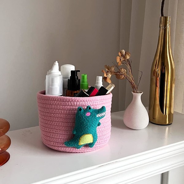Säilytyskorit, Puuvillaköysi Säilytyskori, Järjestyskorit, Leikkikalujen Säilytys Järjestämiseen ja Säilytykseen Makuuhuoneeseen, Meikkiin
