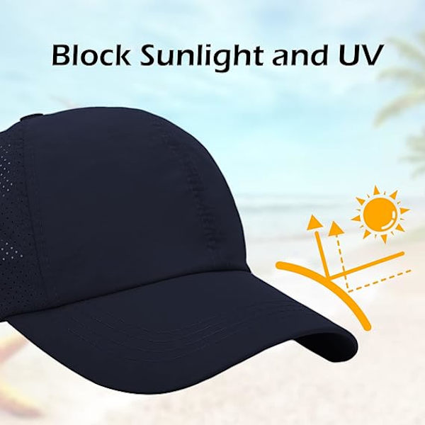 Naisten Baseball-lippis, Poninhäntä-aurinkolippis, Naisten Golf-lippikset, Ristikkäin säädettävät lippikset Navy blue