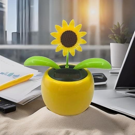 Gul soldrevet dansende blomst