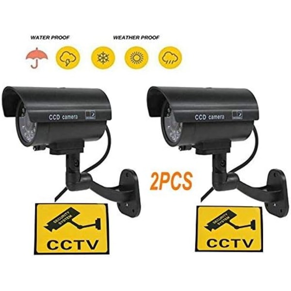 Dummy CCTV-kamera Dummy-kamera falsk utomhus inomhus väderbeständig falsk övervakningskamera