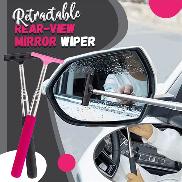 Retractable Rear-View Mirror Wiper Snow Brush and Ice Scraper,Car Snow Scraper and Brush Shovel,Extendable Snow Brush