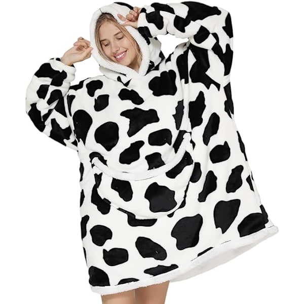 Oversized hettegenser med hette for kvinner, tykk teppe med ermer lomme, supermyk varm koselig bærbar hettegenser One Size Fits All - Mors gave