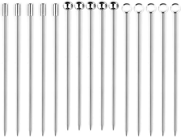 Rostfria cocktailpinnar Martini-pinnar set (15-pack)