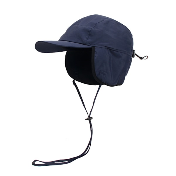 Utomhus herr basebollkeps vattentät vinter öronlapp mössa Navy Blue