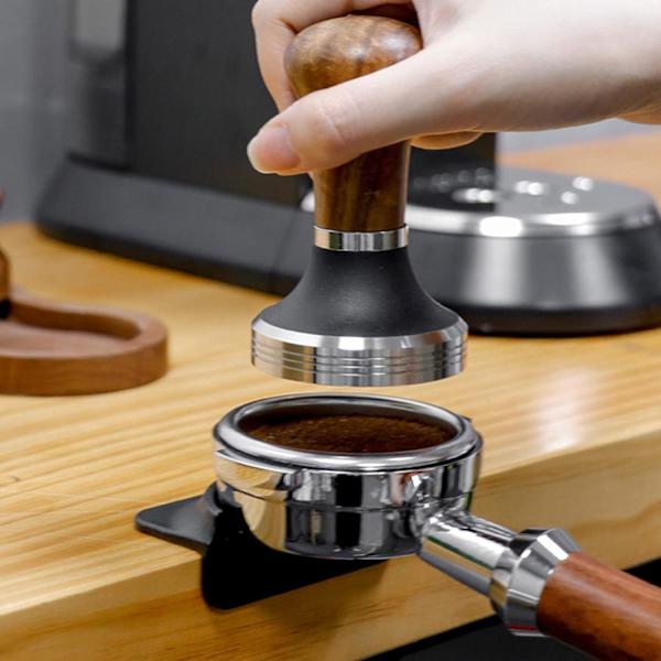 Kaffe Tamper Måtte Silikone 51mm/54mm/58mm Tamper, Lille Tampe Måtte Hjørne Design Tamper Måtte til Kaffe Maskine, Kaffe Måtte til Skrivebord Kaffe Tampe Grey