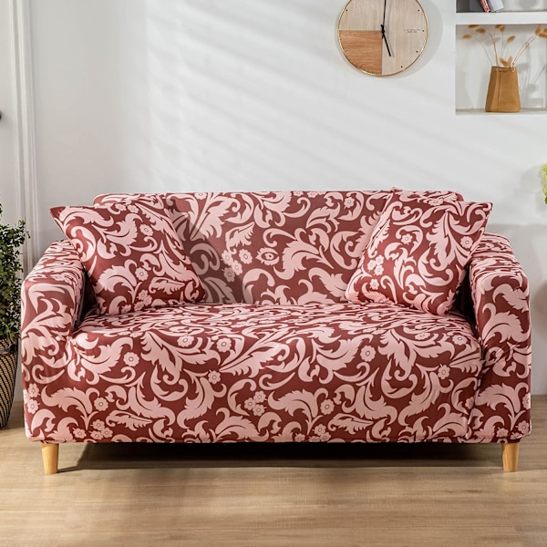 Sofaovertrekk, elastisk sofaovertrekk, anti-ripe sofaovertrekk for kjæledyr Sherlock Red 185cm