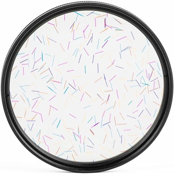 Prismlinsfilter 77 mm Starlight-bländningsfilter Anamorfiskt linsflareeffektfilterfilmrekvisita (regnbågsstrålar)