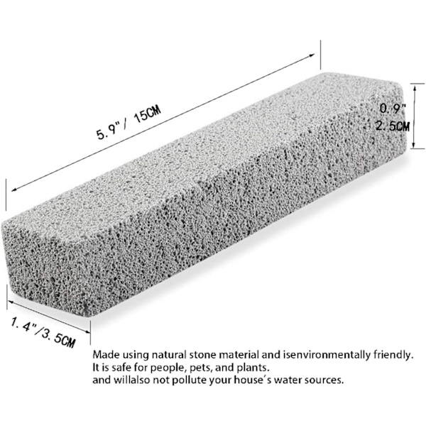 Pumice-kivi wc-puhdistukseen, pumice-tikut vedenpoistorinkien tahrojen poistamiseen wc-altaista, 6 kappaleen pakkaus