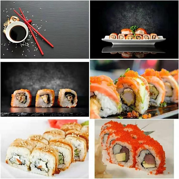 Genanvendelig sushi-måtte i PP-plast, rulle-sushi-måtte, DIY-sushi-fremstillingssæt, kagerulle-måtte