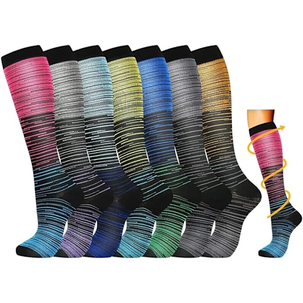 par kompressionsstrumpor för män och kvinnor Mixed colors L/XL