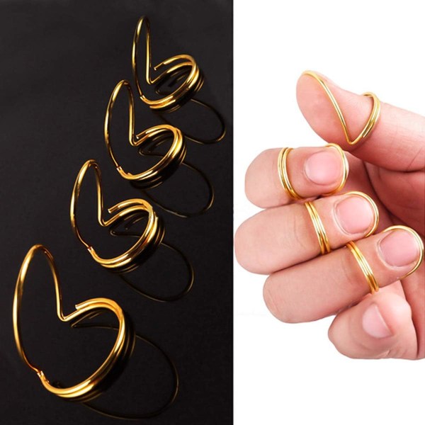4 st Tummplockar Fjäril Gitarr Fingerplock Metall Fingerplock Gitarrtillbehör Gold