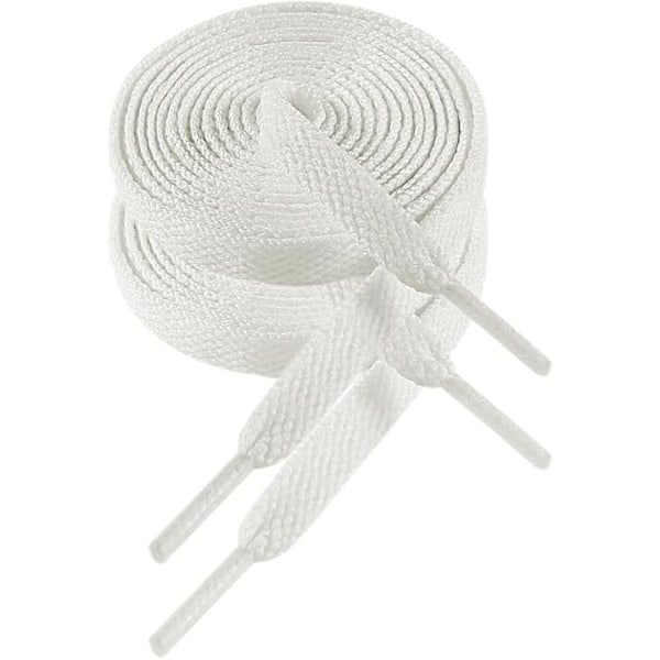 8 mm platta skosnören och skosnören - fler färger och 120 cm längder White