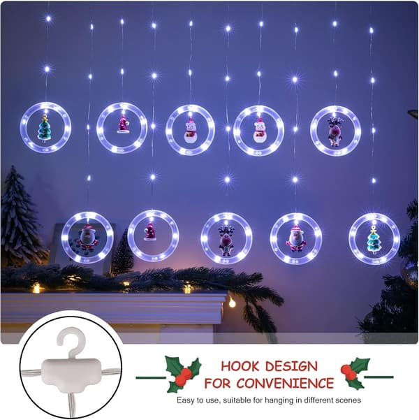 LED Julegardinlys, 3x0,65m, 8 tilstande
