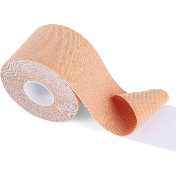 FITOP Kinesiologitape, Udskåret Kinesiologitape 5cm x 5m Rulle til Atleter, Beige