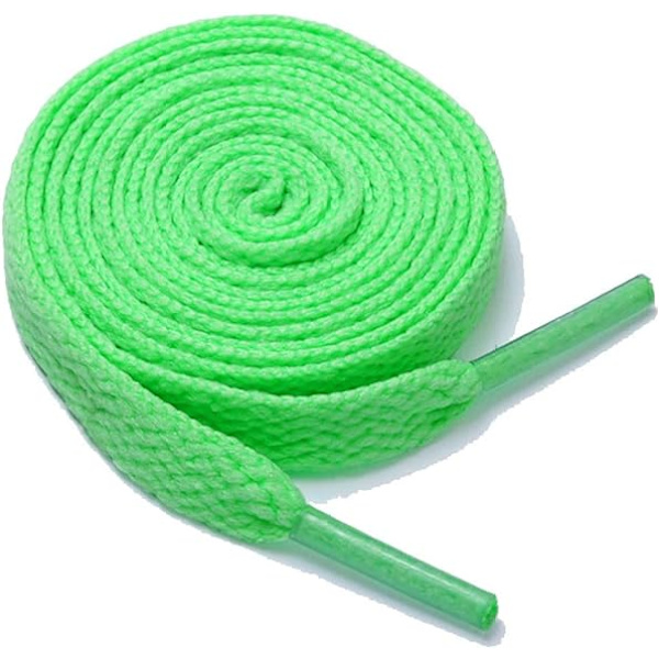 1 par flade skolisser, enkeltlags flade skolisser Apfelgrün 100cm