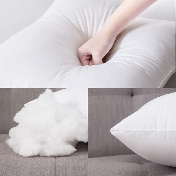 2 stk. Putefyll, Innleggsputer for Sofa/Seng, Dekorative Putefyll, Hvit Putefyll, 40cm x 40cm