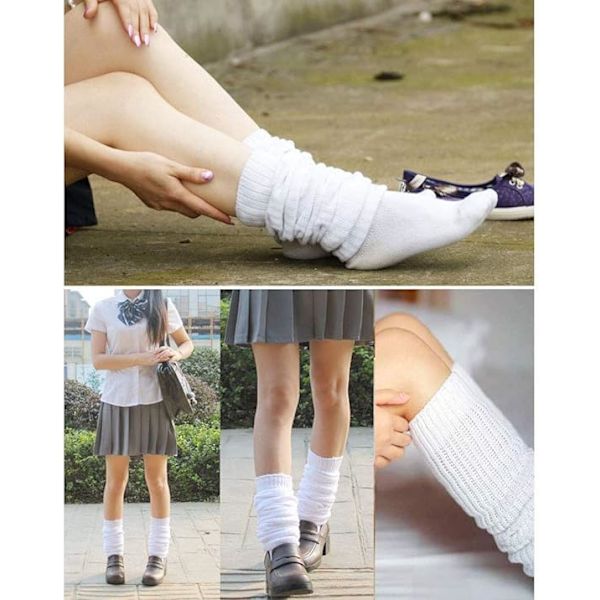 Kvinners Slouch Sokker Lange Benvarmere Over Knee Lårhøye Ribbestrikket Løs Strømper 100cm