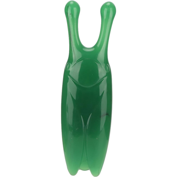 Gua Sha ansiktsverktøy, nesemassasjer, høy nesebroskrape, Gua Sha massasjeværktøy for nesekjeveforming, reduserer hevelse (grønn)
