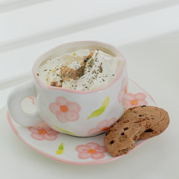 Kaffekoppsett med underkopp Muggegaver til kvinner Bursdag Keramikkkopp 250 ml Kaffekopp med underkopp Bursdagsgave til kvinner color 3
