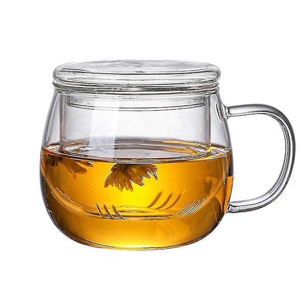 Glas Tekopp 400ml Borosilikatglas Tekopp Kaffe Kopp Te Bryggare Fig