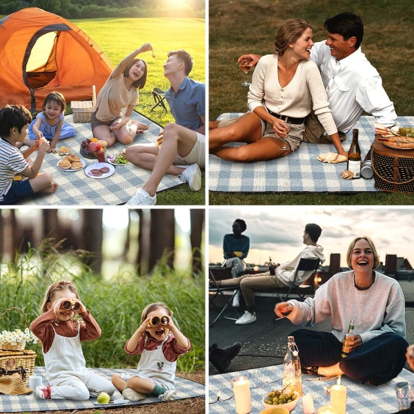 Stor Picknickfilt Vattentät, Bärbar Picknickmatta, Sandtät Strandfilt A 200*300CM