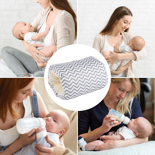 Hyggelig Vugge Pude, Ammepude til Baby, Pude Ren Bomuld Plus Fløjl, Bløde og Komfortable Ammepuder til Nyfødte (25*23cm)