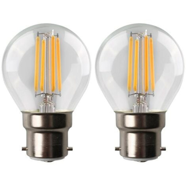 2-pack LED-lampor 4W B22 LED G45 Färgtemperatur: Varmvit 2700K