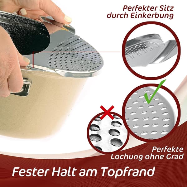 Pastasigte i rustfrit stål, flad si til køkkenet