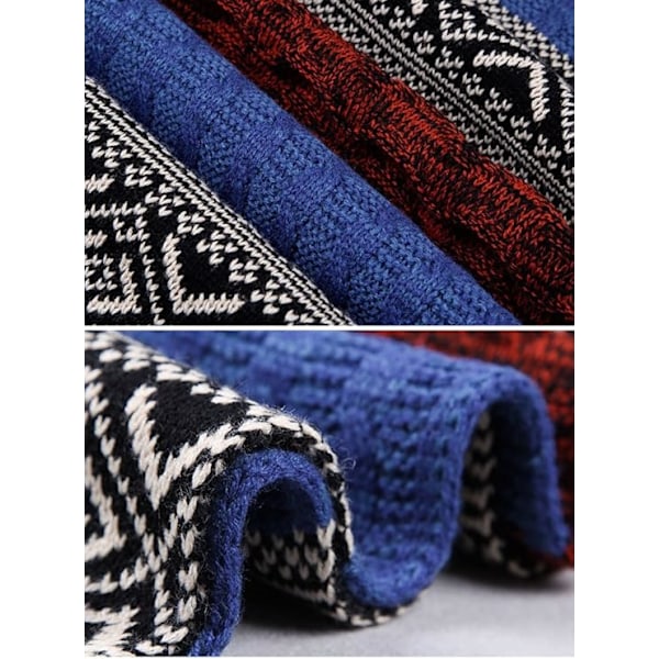 Pige Strikket Halstørklæde Mænd Kvinder Tartan Cozy Uld Sjal Wrap Hals Tørklæde Gaver til Mænd Kvinder