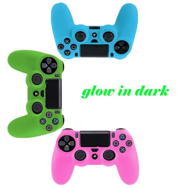 3 stk. Glow in Dark PlayStation 4-controller PlayStation 4 Gamepads PS4 Controller Silikone Beskyttende Skin Case Cover