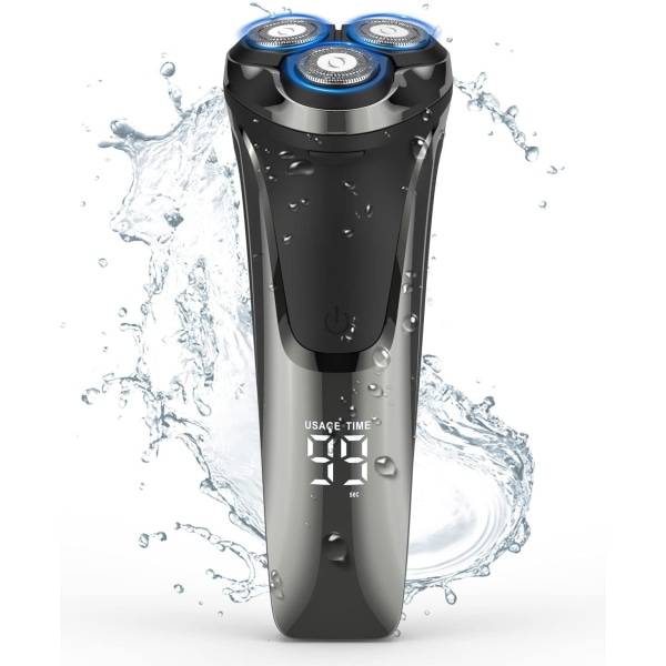 Elektrisk rakapparat för män - Vattentät vattentät laddningsbar rakapparat för vått och torrt med pop-up trimmer sladdlösa män