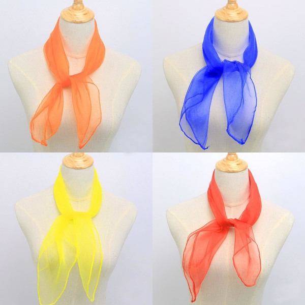 6 stk sensoriske skjerf, regnbuefargede sensoriske leker for babyer, barn, dans, sjonglering, silkelignende skjerf