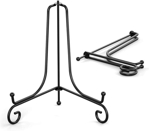 Pladestel til udstilling - 8 tommer pladeholder-displaystativ + metalstaffeli