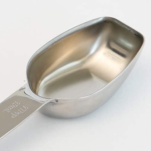 Rustfrit dobbeltsidet måleske - teske og spiseske