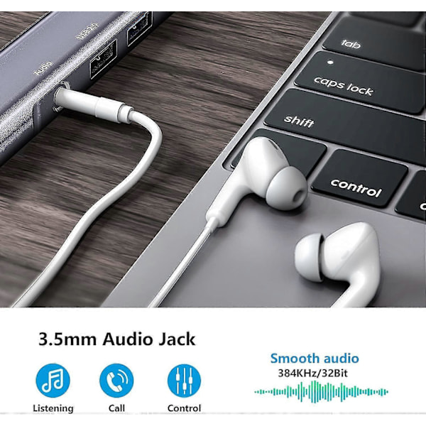 USB-C til HDMI-adapter for iPad Pro med 3,5 mm hodetelefonkontakt, 4K HDMI, USB 3.0, USB-C strømforsyning