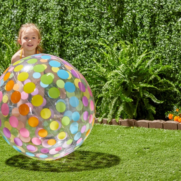 Vattenboll, prickig strandboll, stor strandboll, Diameter 107cm före uppblåsning, 68cm efter uppblåsning A