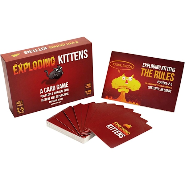 Exploding Kittens - Ett ryskt roulettkortspel, kortspel för vuxna, tonåringar och barn - 2-5 spelare