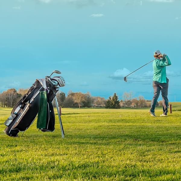 2 stk. Tri-Fold golfhåndklæder, golfkølle vaffelmønster håndklæder, med D-clips til golfboldelskere (marineblå, 40x40 cm)