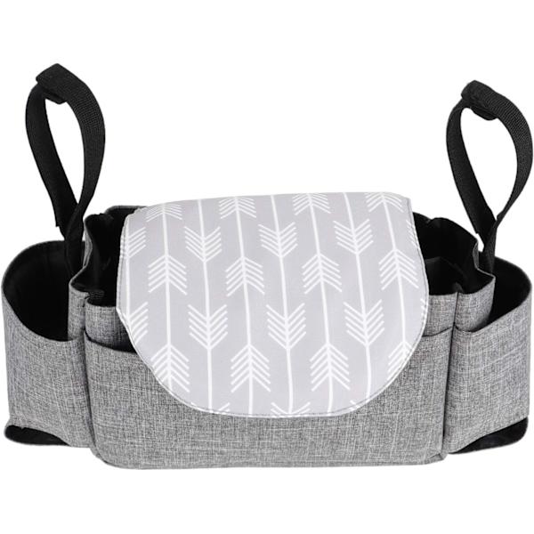 Baby Stroller Organizer Bag med koppholdere Bleieoppbevaringspose Buggy Organizer