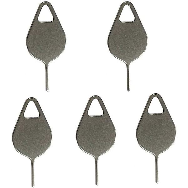 5PCS Sim Pin Ejector Card Removal Tray Opening Tool Kompatibel med Samsung Galaxy, Alla Andra iPhone, HTC Phone Modeller