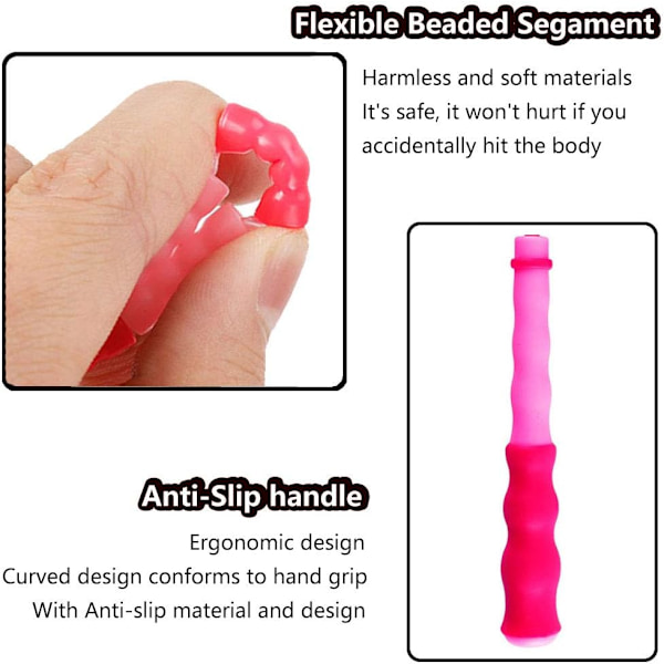 Hyppynaru Pehmeä helmillä varustettu segmenttihyppynaru Solmuton Anti-Tangle Hyppynaru Säädettävä miehille, naisille ja lapsille - Tangle 9ft