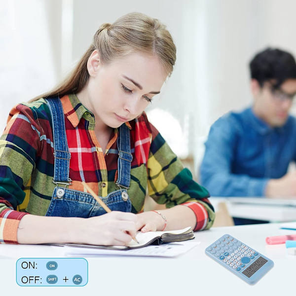 2-linjers standard videnskabelig lommeregner, skoleartikler, egnet til brug for elever fra folkeskolen til universitetet
